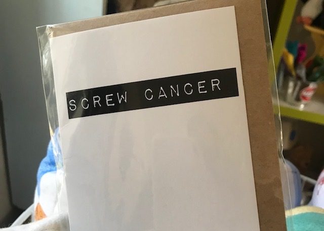 Screw Cancer Greeting Card Local Gift Shop